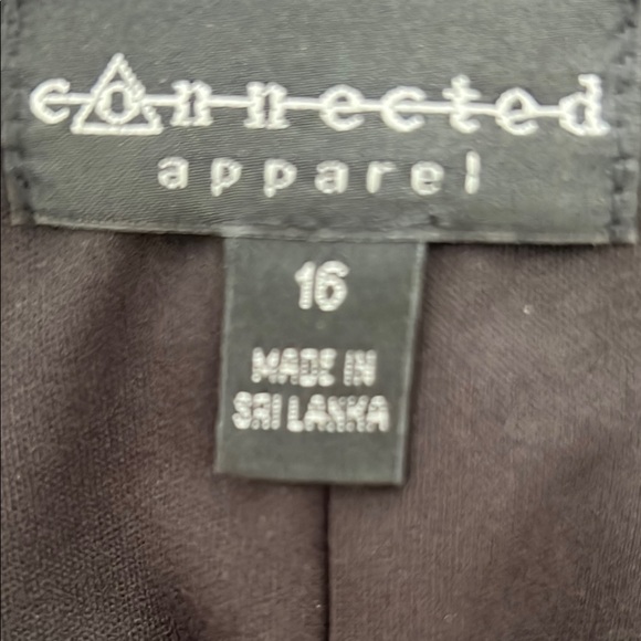 Connected Apparel Black Sequin Dress with Flared Sheer Sleeves Size 16 - Picture 11 of 16